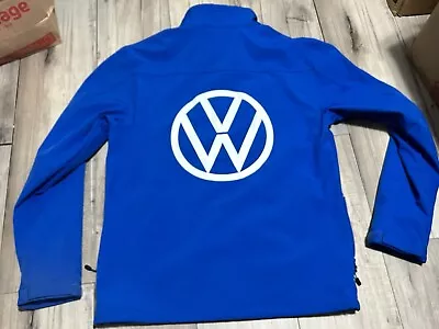 Volkswagen Jacket Clique Soft Fleece Shell SMALL Full Zip Up Jacket Blue • $34.13