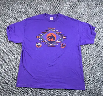 VTG Y2K Arizona Southwestern Print T-Shirt Adult 2XL Purple Alstyle Tag Aztec • $22