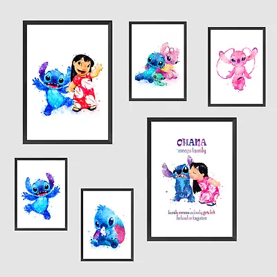 Disney Lilo And Stitch Wall Art Poster Print Picture Gift Home Kids A4 A3 • £3.99