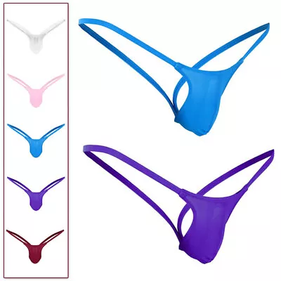 Men Bulge Pouch Thong G-String Panties Micro Bikini T-back Low Rise Underpants • $1.94