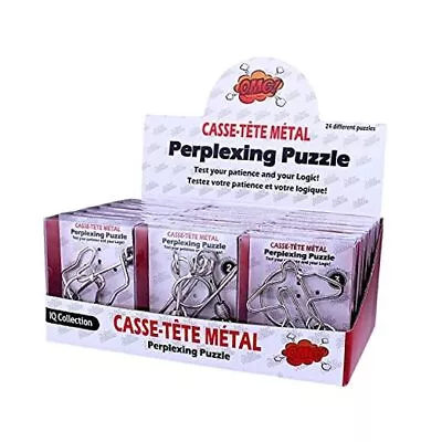 Assorted Metal Puzzle Large 24 Pack IQ Wire Metal Puzzles With Paper Box Gift  • $55.18