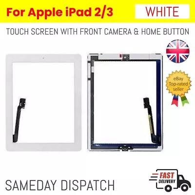 NEW IPad 2/3 Front Glass Digitiser Touch Screen Assembly 9.7  A1396 A1397 A1416 • £8.35