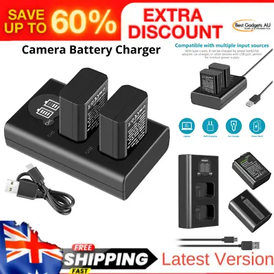 $51.41 • Buy NP-FW50 Camera Battery Charger Set For Sony A6000 A6500 A6300 A7 A7II A7RII