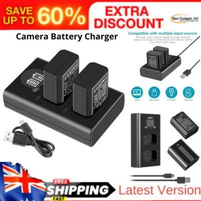 $65.79 • Buy NP-FW50 Camera Battery Charger Set For Sony A6000 A6500 A6300 A7 A7II A7RII