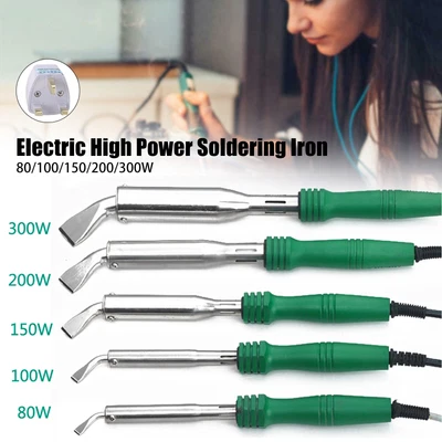 £19.68 • Buy 80/100/150/200/300W 50HZ Electric Soldering Iron Angled Chisel Point Copper Tip