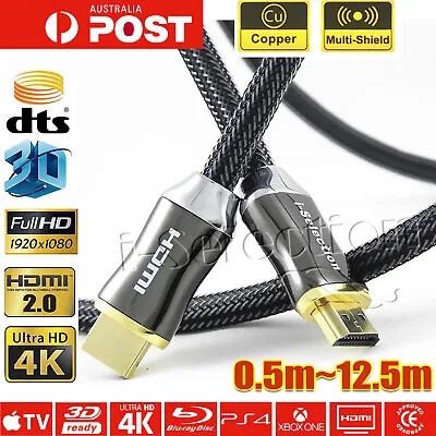 $69.99 • Buy Ultra Premium HDMI Cable V2.0 Gold Plated 3D Ultra HD 4K 2160P 1080P HEC ARC