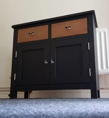 Slim Line Sideboard Redesigned Cabinet Storage Cupboard Drawers Furniture Black  • £280