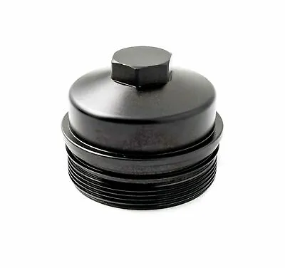 Black Billet Aluminum Oil/Lower Fuel Filter Cap For 03-07 Ford 6.0L Powerstroke • $56.95