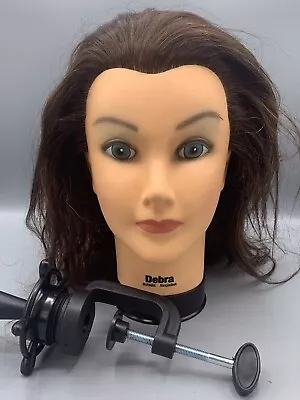 DEBRA D804 Mannequin Head By Celebrity W/ 17-19  Human Hair  With Clamp *NEW* • $32