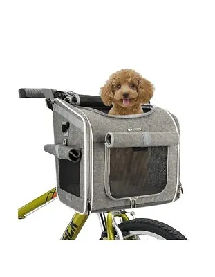 BABEYER Dog Bike Basket Expandable Soft-Sided Pet Carrier Backpack Multi-Use  • $54.82