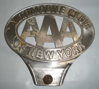 AAA AUTOMOBILE CLUB OF NEW YORK License Plate Topper Grammes Vintage • $19.99
