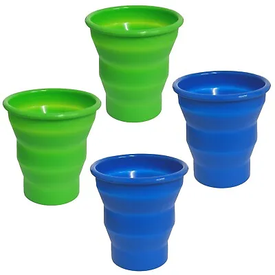 Silicone Collapsible Cup – 4 Pack | Portable Silicone Foldable Cup For Travel • £4.99