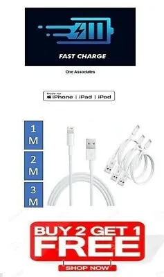 £2.85 • Buy Fast Charger USB Cable For Apple IPhone 5 6 7 8 X XS XR 11 12 13 14 Pro Max
