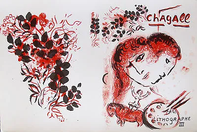 Marc Chagall Lithographe III 1974 Mourlot Original Lithograph Art • $59.99