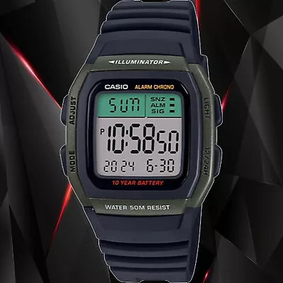 Casio W-96H-3AV Men's Watch Multifunction 10 Year Battery Snooze Alarm Sport New • $49.45