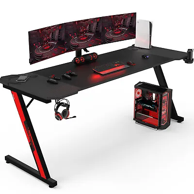 120/140/160/180cm Gaming Desk Computer Table Home Office Desk With Cup Holder • £69.99