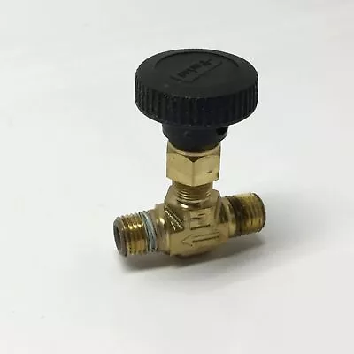 Parker 4M-V4LR-B Brass Inline Needle Valve 1/4  NPT Male 5000psi • $40