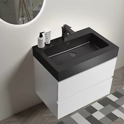 24 White Bathroom Vanity W/SinkWall Mounted Bathroom Vanity For Modern Bathroom • $552.92