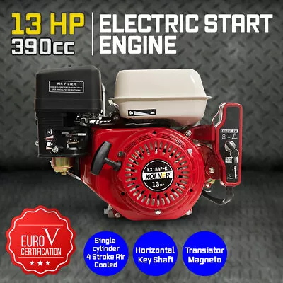 New Kolner 13hp 25.4mm Horizontal Key Shaft Q Type Petrol Engine Electric Start  • $479
