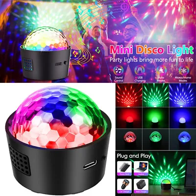 LED Disco Light RGB Magic Ball Party Lights DJ Show Bar KTV Dance W/USB Charging • £6.99