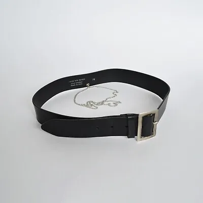Vintage DRIES VAN NOTEN Belt Leather Chain  Black Size 75 • $220