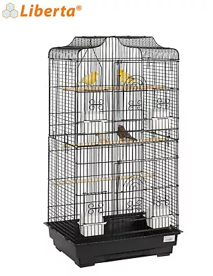 Liberta Lotus Extra Tall Parakeet Cockatiel Budgie Small Parrot Black Bird Cage  • £54.99