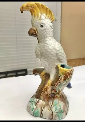 Vintage Italian Minton Style Majolica Glazed Cockatoo • $150