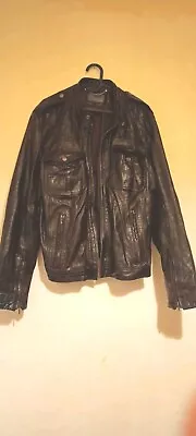 Zara Genuine Leather Men Jacket Size XL • £11.99