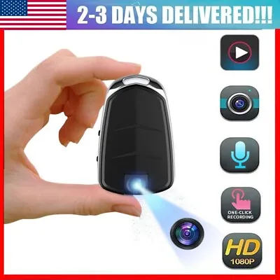 1080P HD Mini Camera Car Key Fob Keychain Audio Video Recorder DVR Micro Cam US • $32.17