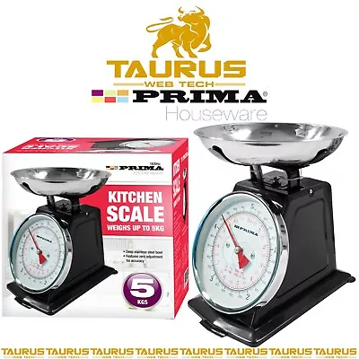 £16.85 • Buy 5 KG Vintage MANUAL Kitchen Scales TRADITIONAL Home Food WEIGHING Steel Bowl UK