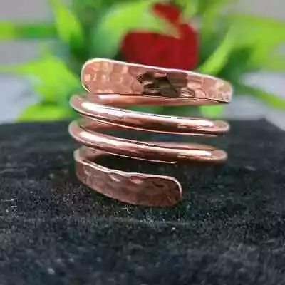Adjustable Copper Band Solid 925 Sterling Silver Ring Handmade Ring Gift For Her • $10.94