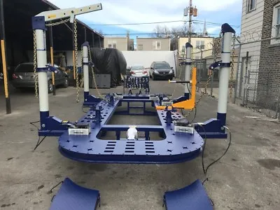 20 Feet Long Auto Body Frame Machine 4 Towers With Clamps Hooks Tools + Cart  • $9700