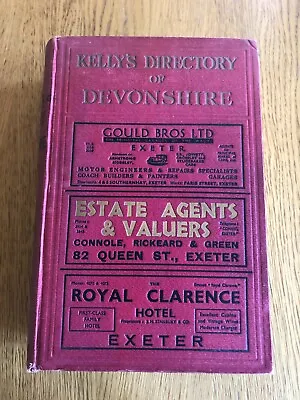 Kelly's Directory Of Devonshire With Map 1935 - H/b - £7.50 Uk Post • £69.99