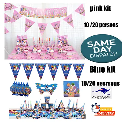 BABY SHARK  Birthday Decoration Party Supply Table Wear Balloons Box AUS Stock • $14.99