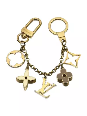 Louis Vuitton Fleur De Monogram Key Ring Holder Chain Bag Charm M65111 USED • $227.24