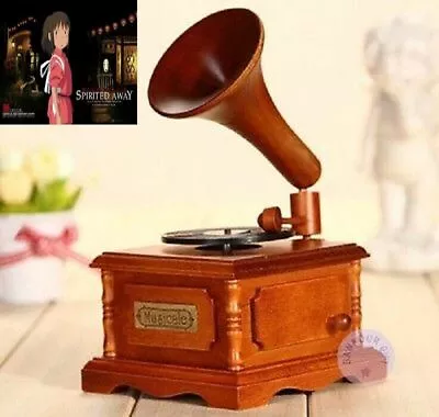 Wood Phonograph Wind Up Music Box : ♫ One Summer's Day ♫ • $74.97