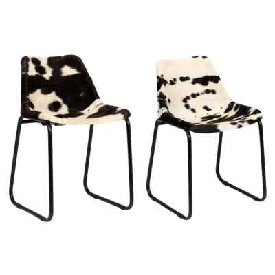 $468.29 • Buy 2x Dining Chairs Genuine Goat Leather Kitchen Office Furniture Seat