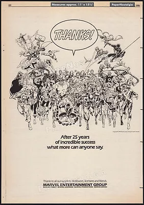 MARVEL COMICS__Original 1986 Trade Print AD / Poster__25th Annv.__Avengers_X-Men • $19.99