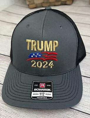 Trump 2024 Richardson 112 Adjustable Snap Back Mesh Trucker Ball Cap Hat FJB • $19.50