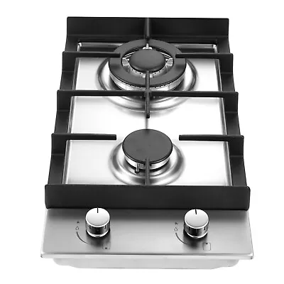 12in Eascookchef Gas Cooktop 2Burners NG/LPG Stainless Steel Drop-in Gas Hob NEW • $75.99