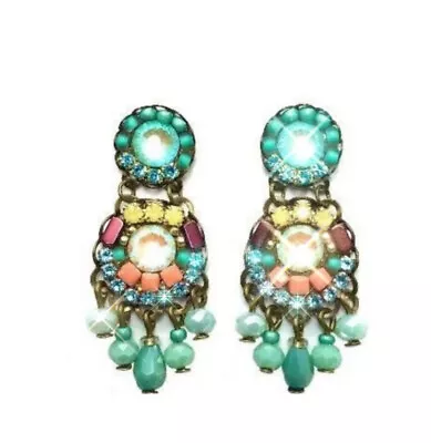 £53 • Buy NEW (Ayala Bar Style) By Melinda For Paradis Sm-Med “Turquoise Tango   Earrings