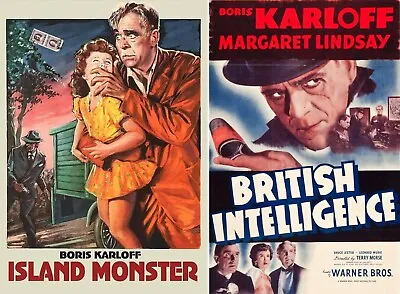 Boiris Karloff: British Intelligence / The Island Monster Public Domain DVD • £4.99