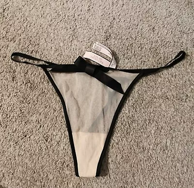 Victoria's Secret Dream Angels Pink Black V-String Panties Size XL New With Tags • $16