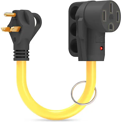 $17.97 • Buy 30 Amp Male - 50 Female Extension Cord Plug Power Adapter 3 To 4 Prong Generator