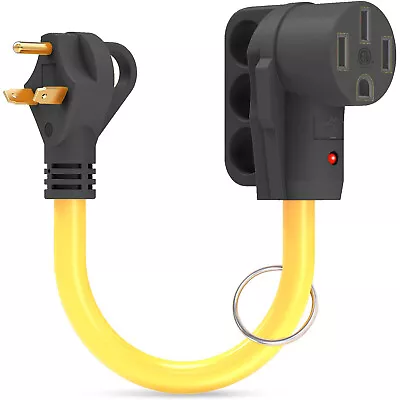 30 Amp Male - 50 Female Extension Cord Plug Power Adapter 3 To 4 Prong Generator • $17.97