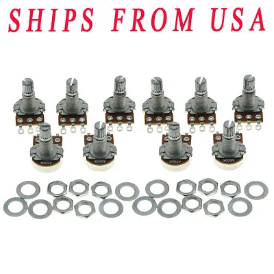 KAISH 10xA500K Audio Guitar Mini Pots Long Split Shaft500K Guitar Potentiometers • $6.59