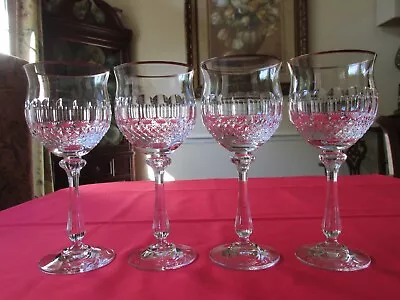 Set Of 4 Stunning Mikasa Germany GOLD CROWN Cut Crystal 12oz Water Goblets 8  • $23.95