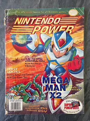 Nintendo Power Feb 1995 Vol 69 Mega Man X2 Donkey Kong Land W/Poster NO LABEL • $12.74