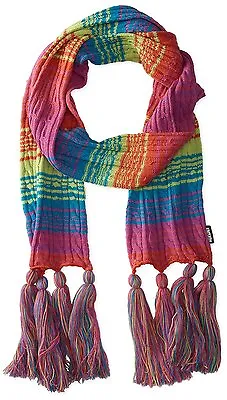 $10 • Buy Muk Luks Women's Candy Coated Rainbow Multi Color Striped Angie Scarf 72 