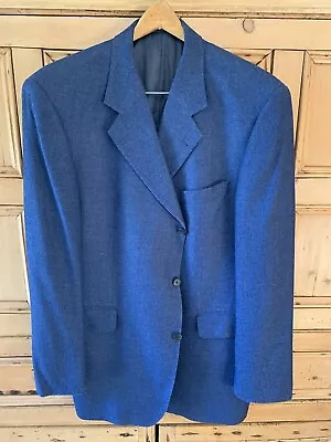 Atelier Torino Lapis Blue 3 Button Blazer Silk Wool Viscose 44 L • $89.95